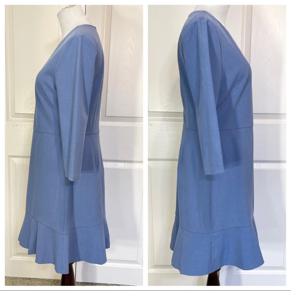Banana Republic Blue Dress w/Bell Curve Sweep - Picture 4 of 8
